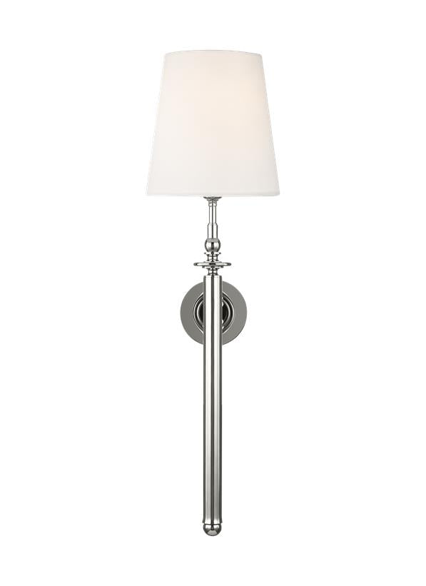 Visual Comfort Studio Thomas O'Brien Capri Tail Sconce in Polished Nickel TW1021PN