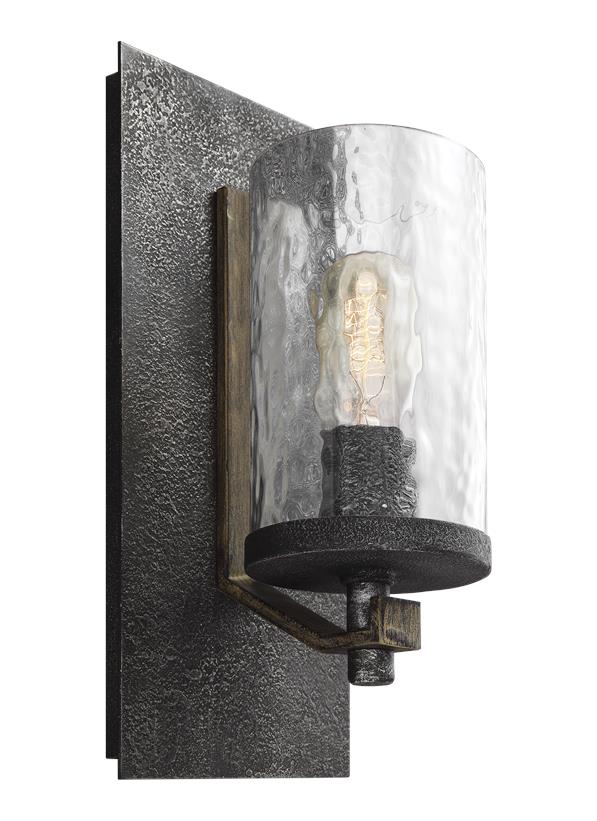 Visual Comfort Studio Sean Lavin Angelo Sconce in Distressed Weathered Oak / Slate Grey Metal WB1825DWK/SGM