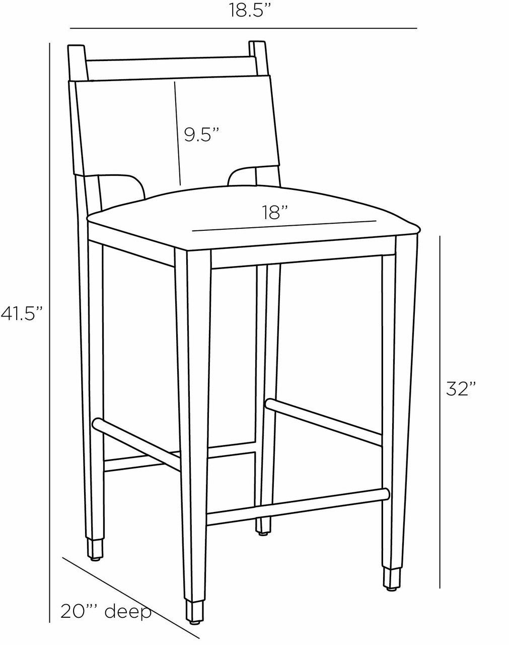 Arteriors Home Burdock Bar Stool FSI08