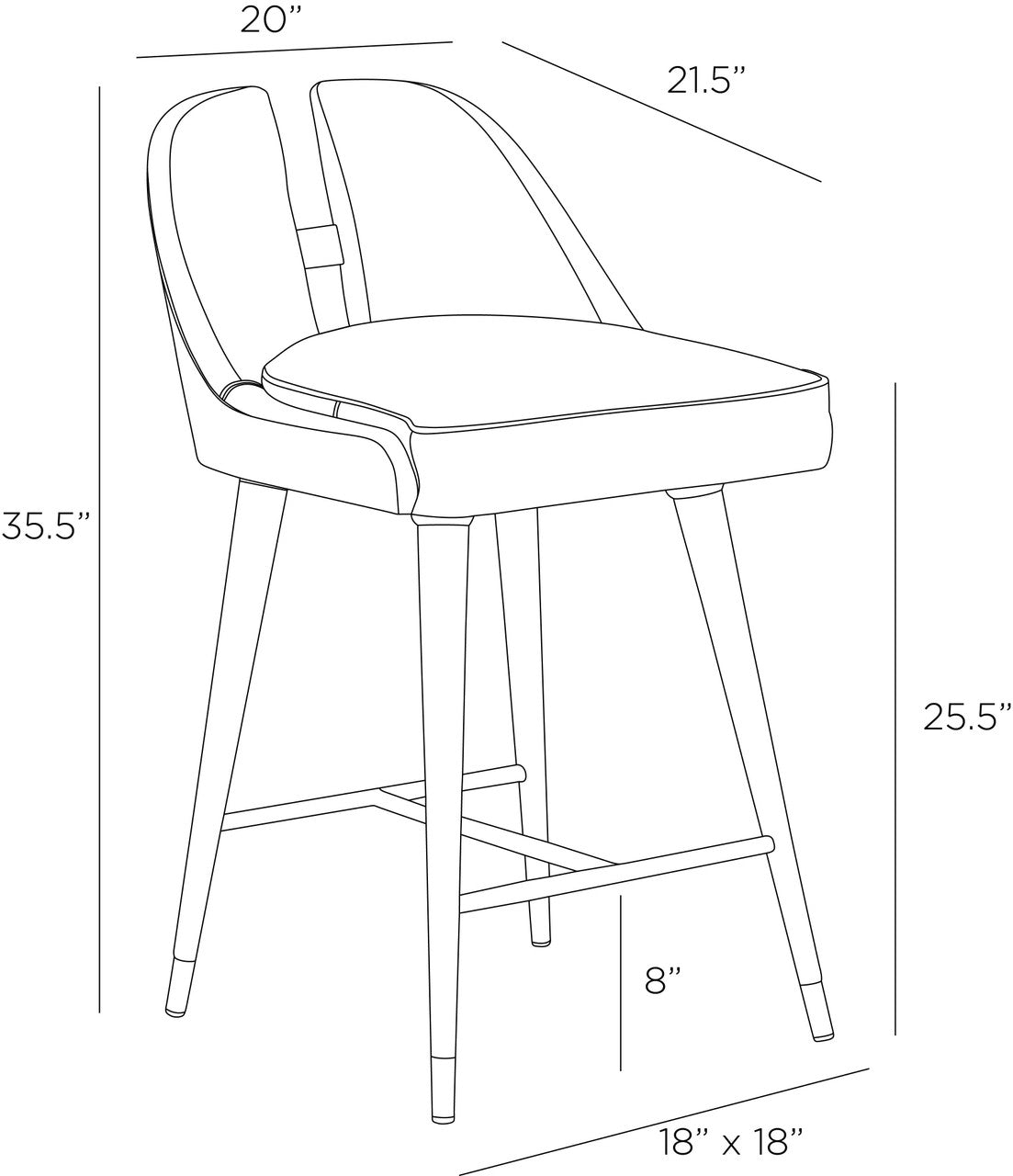 Arteriors Home Crowley Counter Stool FSI11