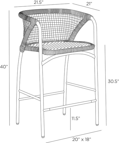 Arteriors Home Enzo Outdoor Bar Stool FSS02