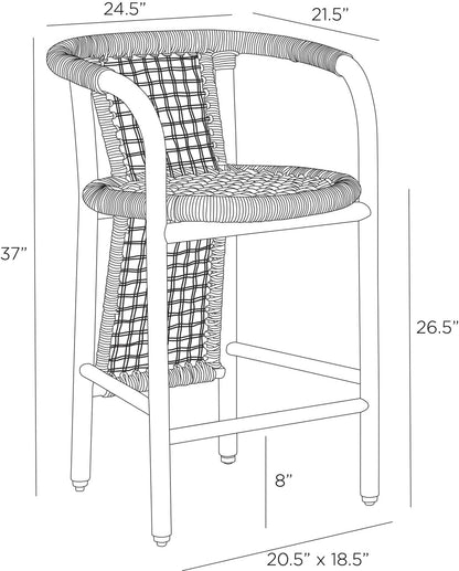 Arteriors Home Chapman Outdoor Counter Stool FSS03