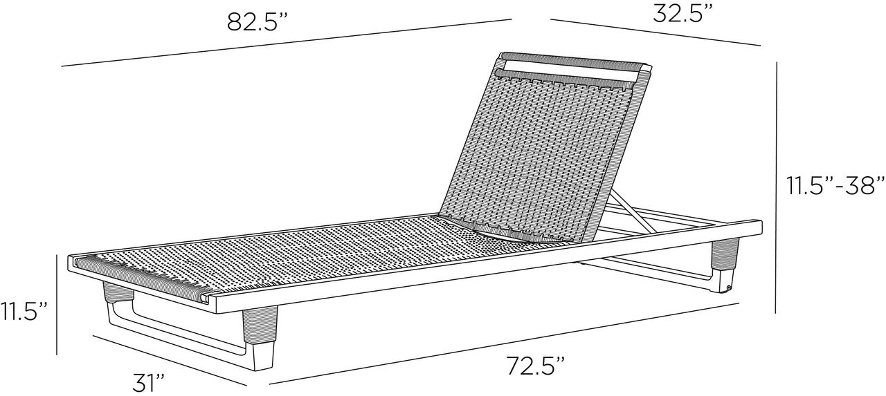 Arteriors Home Daytona Outdoor Chaise FTS01