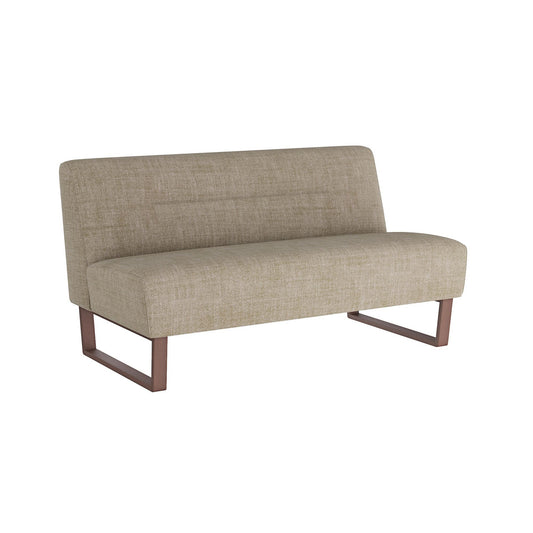 Arteriors Home Valeswood Settee Pebble Linen Dark Walnut FTU02