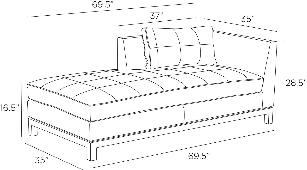 Arteriors Home Edmond Chaise Ink Leather FTU04