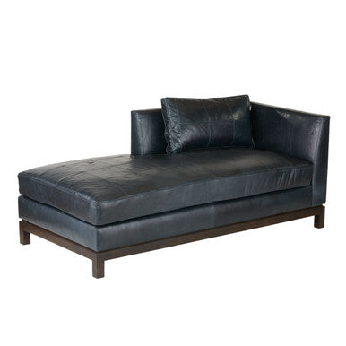 Arteriors Home Edmond Chaise Ink Leather FTU04