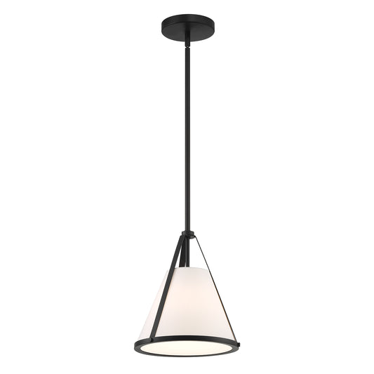 Crystorama Fulton 1 Light Black Pendant FUL-900-BK