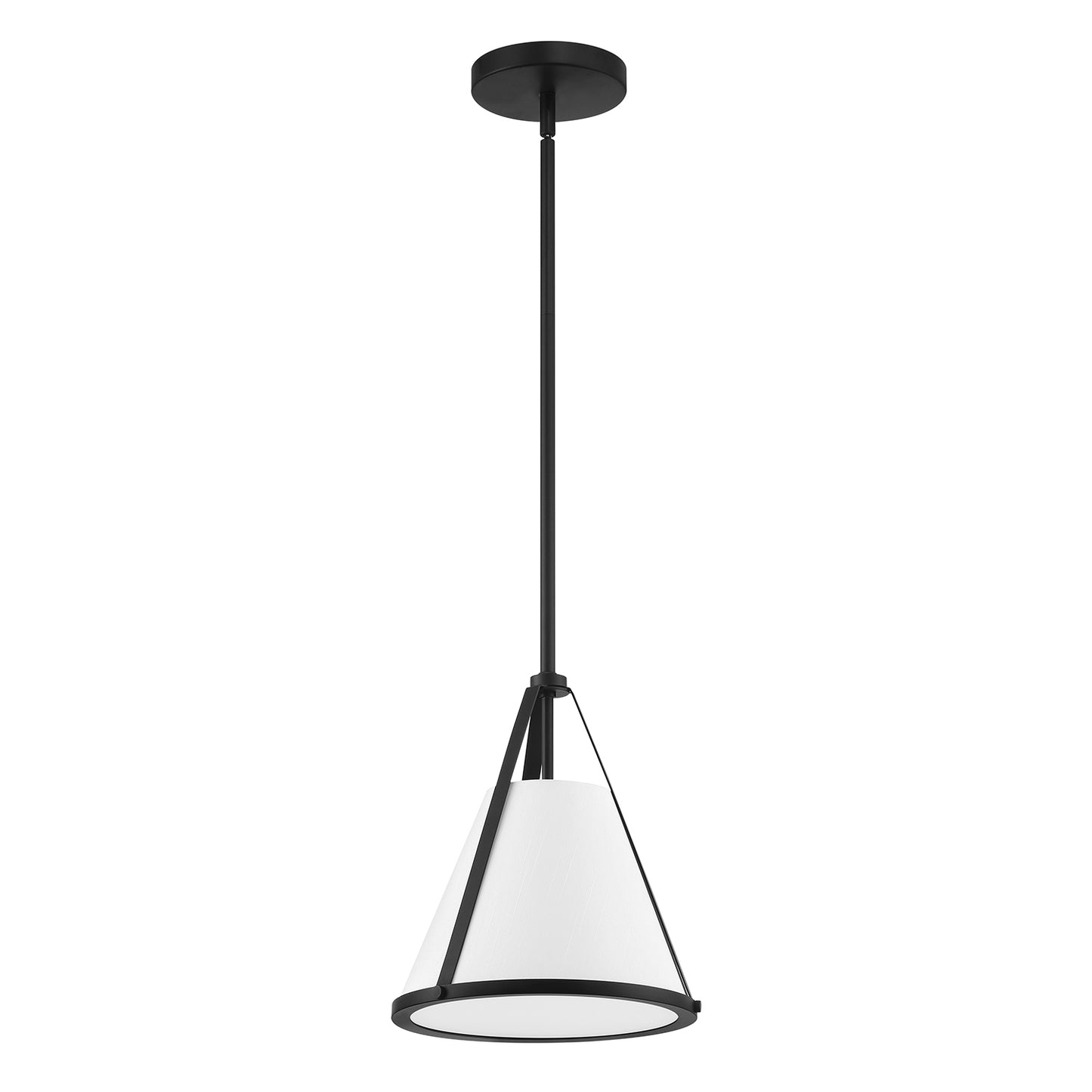 Crystorama Fulton 1 Light Black Pendant FUL-900-BK