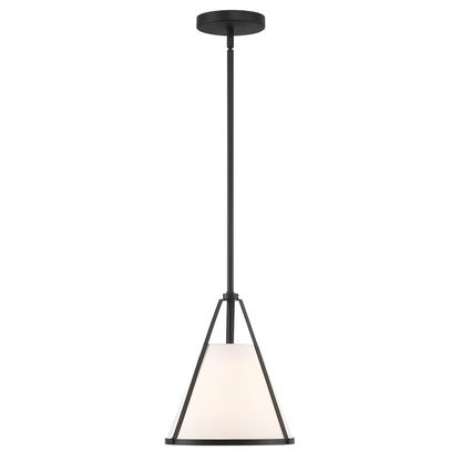 Crystorama Fulton 1 Light Black Pendant FUL-900-BK