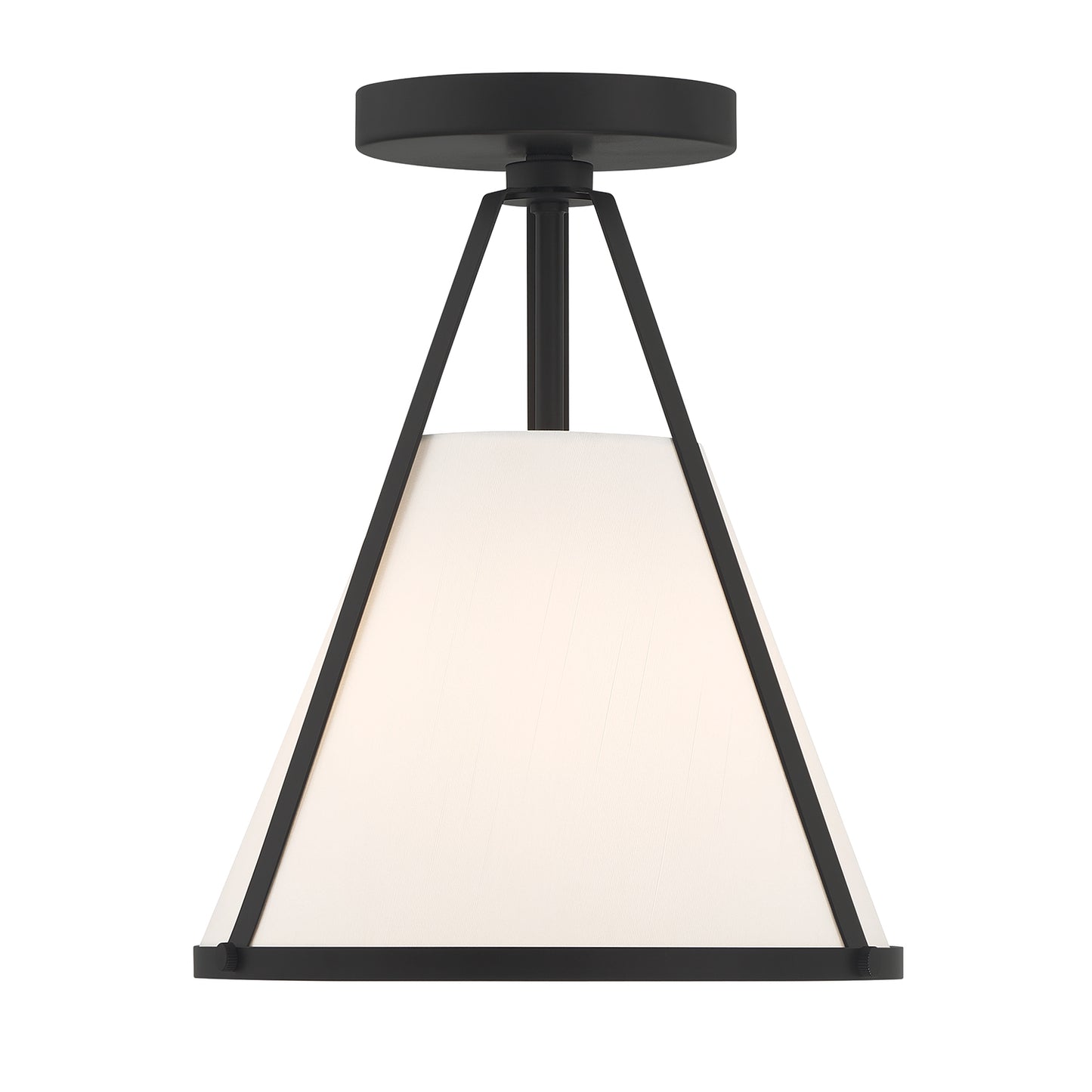 Crystorama Fulton 1 Light Black Semi Flush Mount FUL-900-BK_CEILING