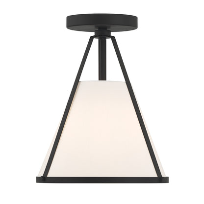 Crystorama Fulton 1 Light Black Semi Flush Mount FUL-900-BK_CEILING