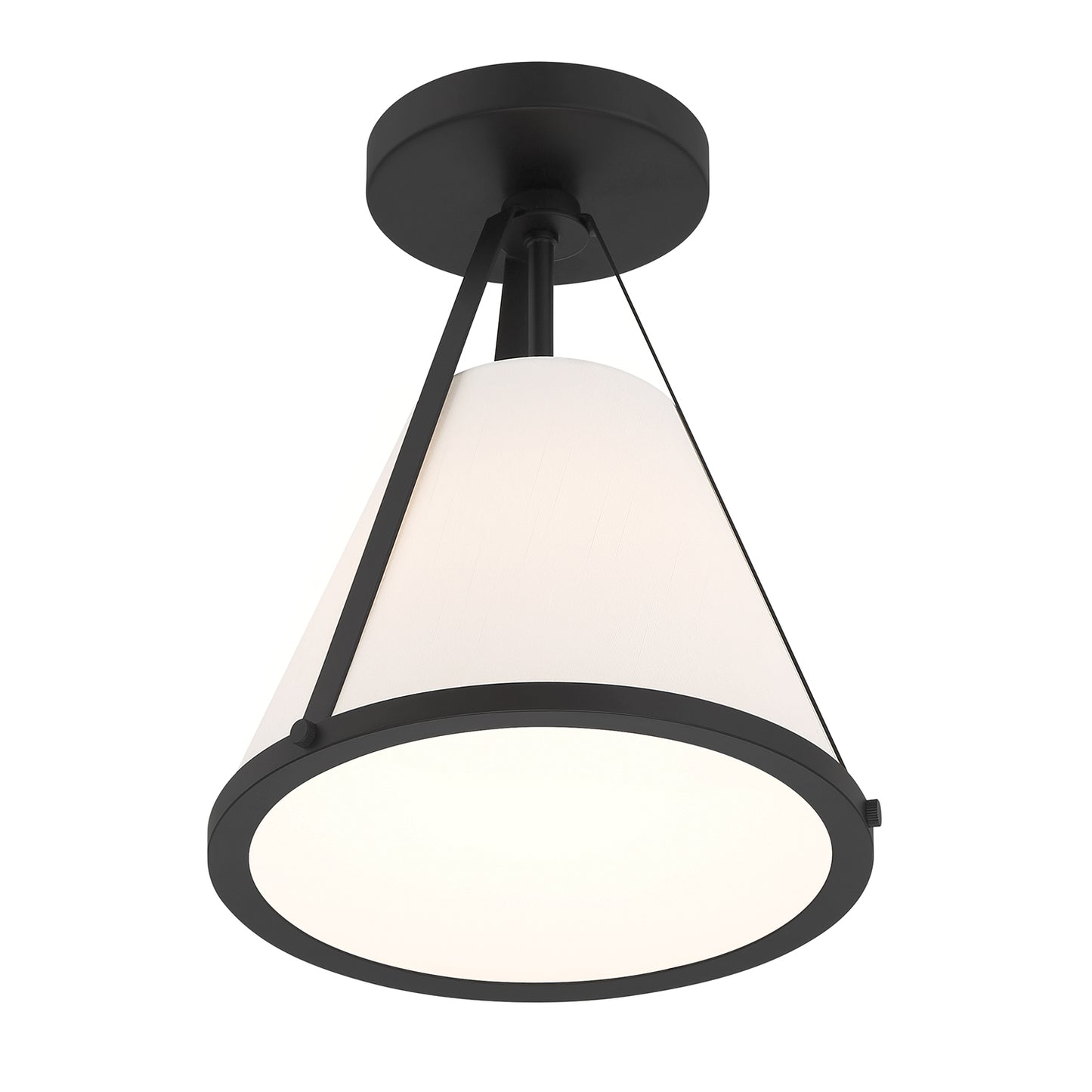 Crystorama Fulton 1 Light Black Semi Flush Mount FUL-900-BK_CEILING