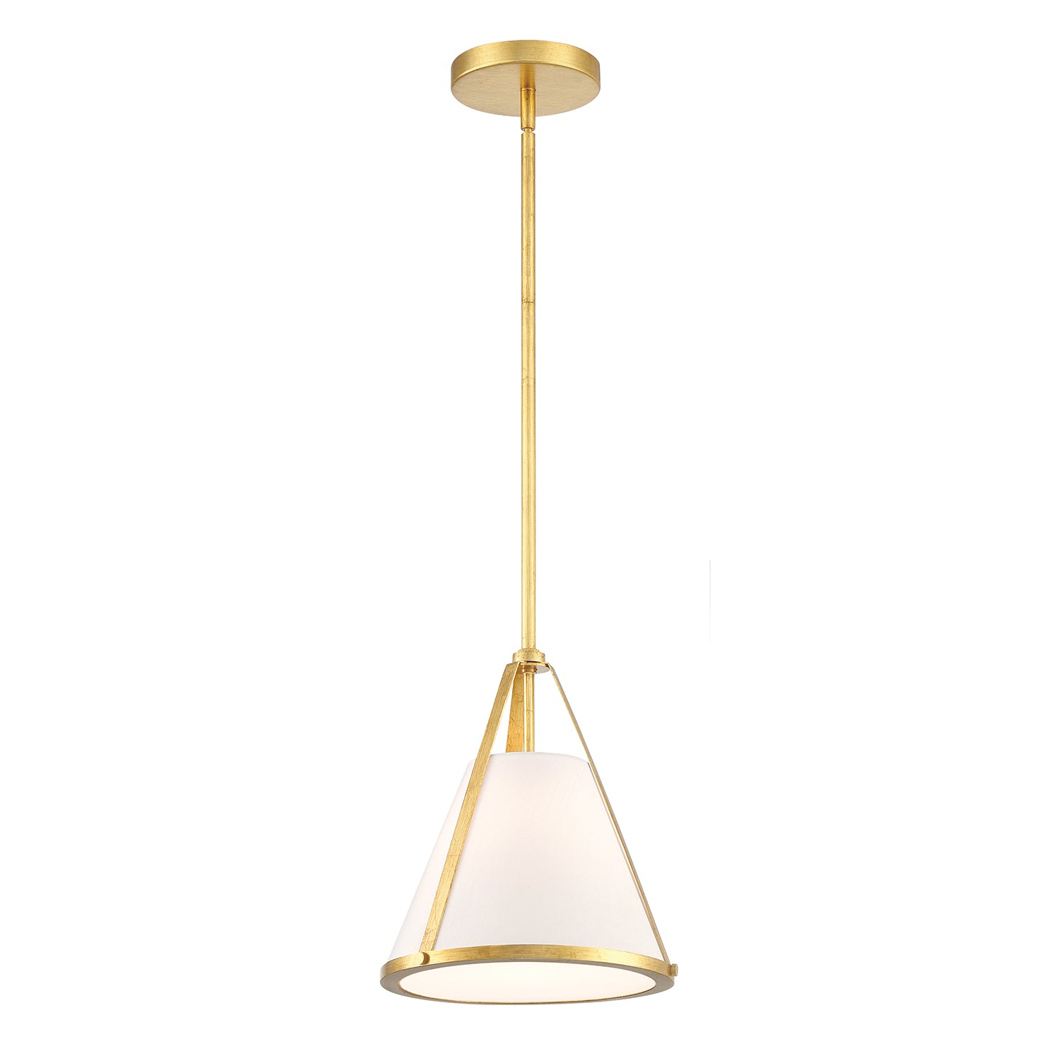 Crystorama Fulton 1 Light Antique Gold Pendant FUL-900-GA