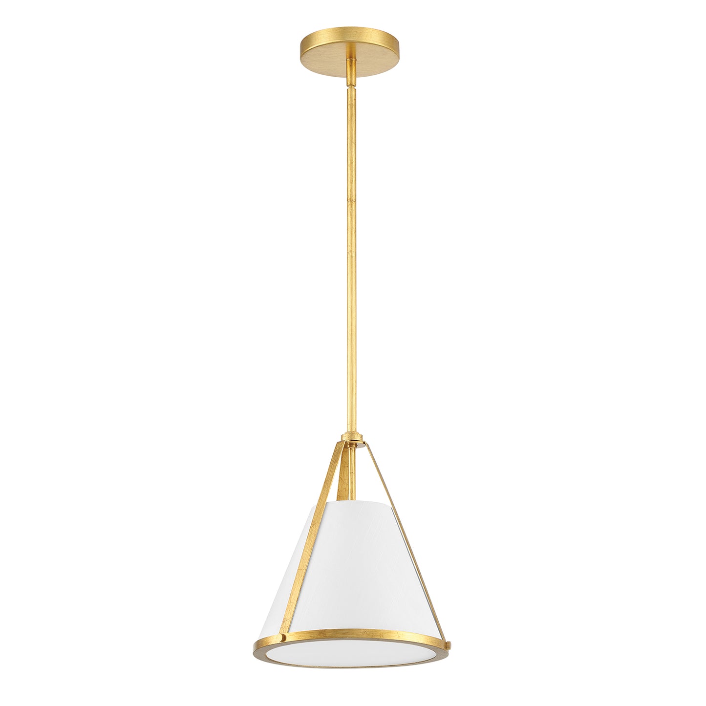 Crystorama Fulton 1 Light Antique Gold Pendant FUL-900-GA