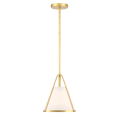 Crystorama Fulton 1 Light Antique Gold Pendant FUL-900-GA