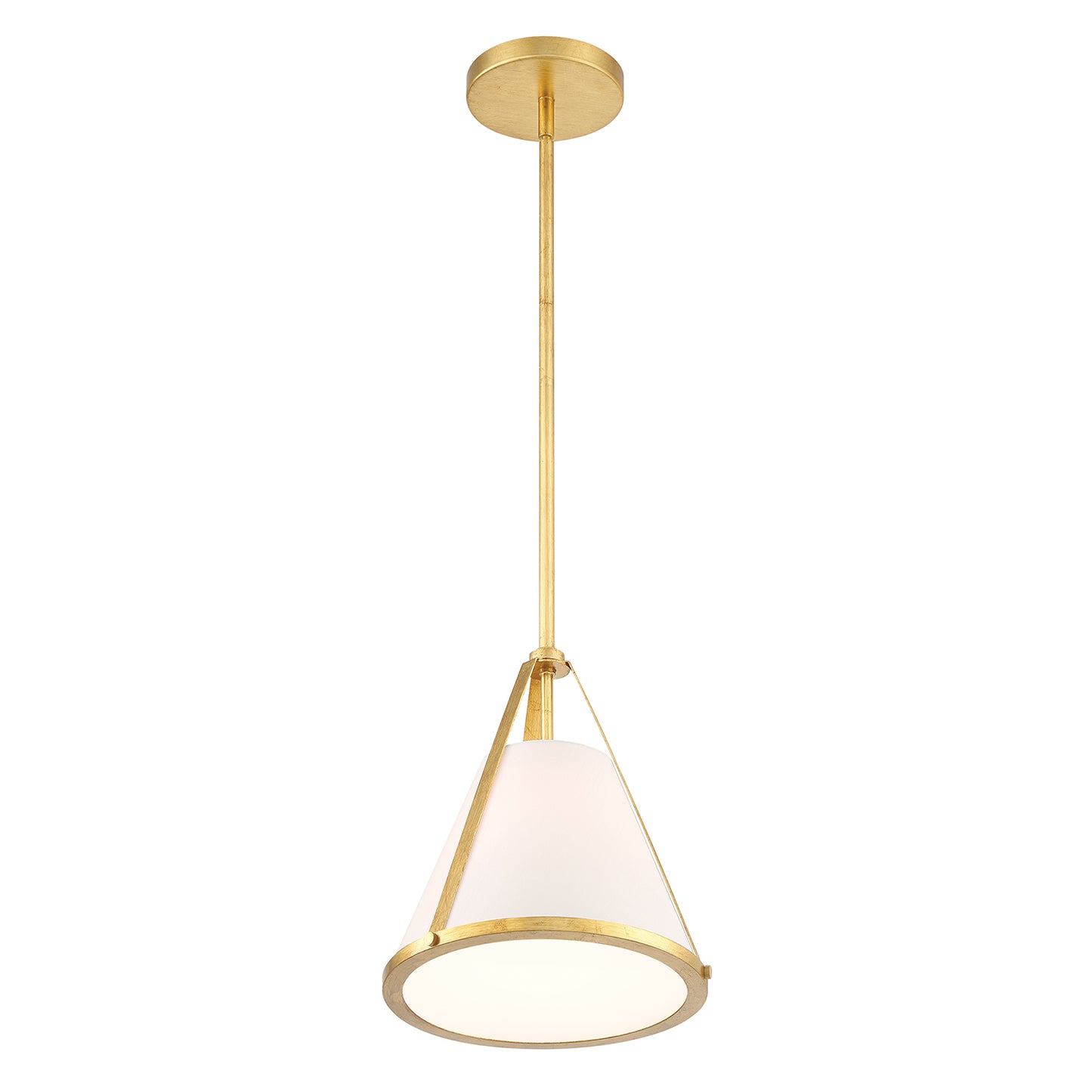 Crystorama Fulton 1 Light Antique Gold Pendant FUL-900-GA