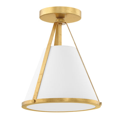 Crystorama Fulton 1 Light Antique Gold Semi Flush Mount FUL-900-GA_CEILING