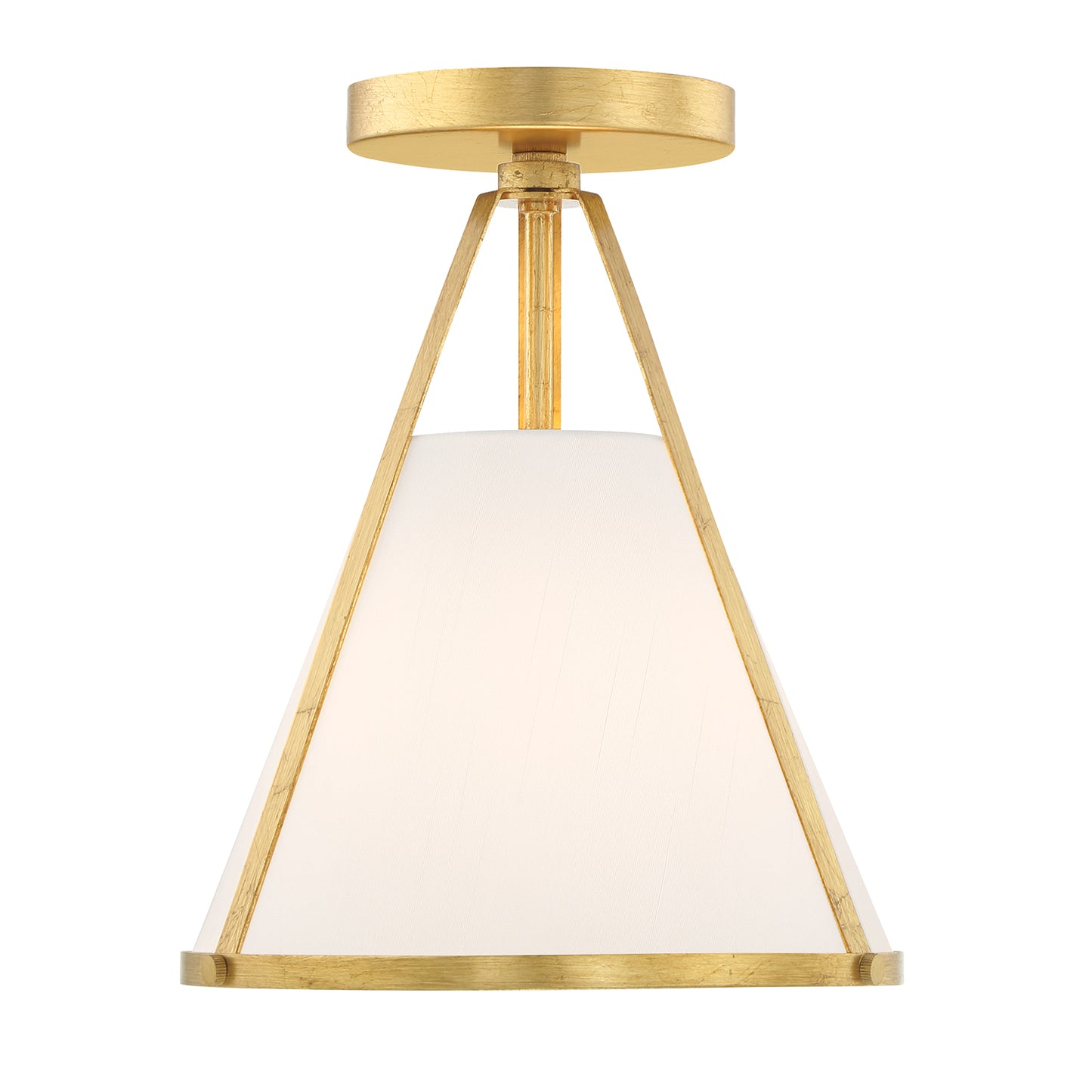 Crystorama Fulton 1 Light Antique Gold Semi Flush Mount FUL-900-GA_CEILING