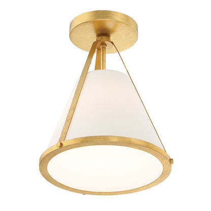 Crystorama Fulton 1 Light Antique Gold Semi Flush Mount FUL-900-GA_CEILING