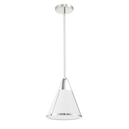 Crystorama Fulton 1 Light Polished Nickel Pendant FUL-900-PN