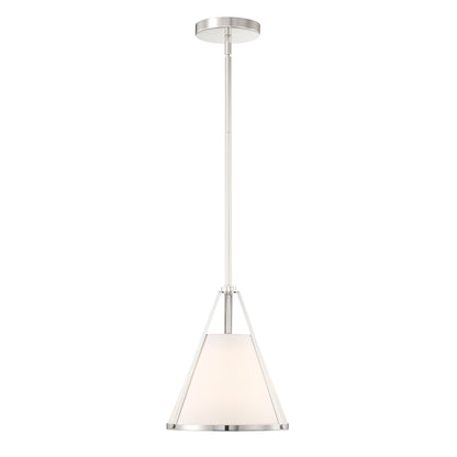 Crystorama Fulton 1 Light Polished Nickel Pendant FUL-900-PN