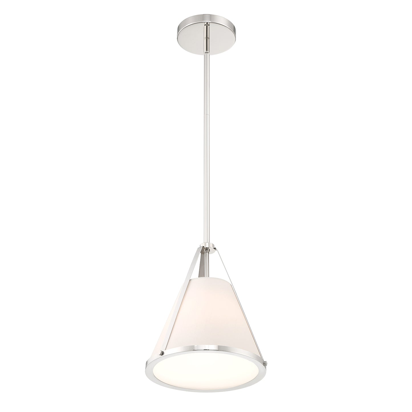 Crystorama Fulton 1 Light Polished Nickel Pendant FUL-900-PN