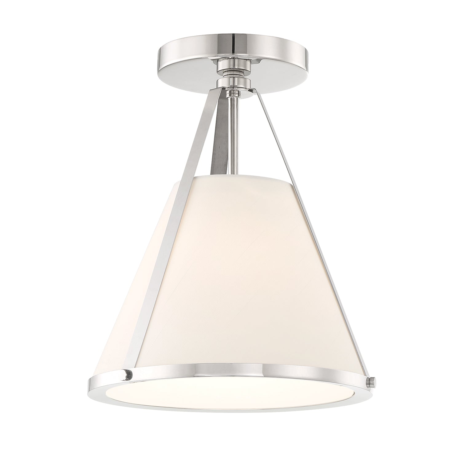 Crystorama Fulton 1 Light Polished Nickel Semi Flush Mount FUL-900-PN_CEILING