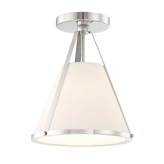 Crystorama Fulton 1 Light Polished Nickel Semi Flush Mount FUL-900-PN_CEILING