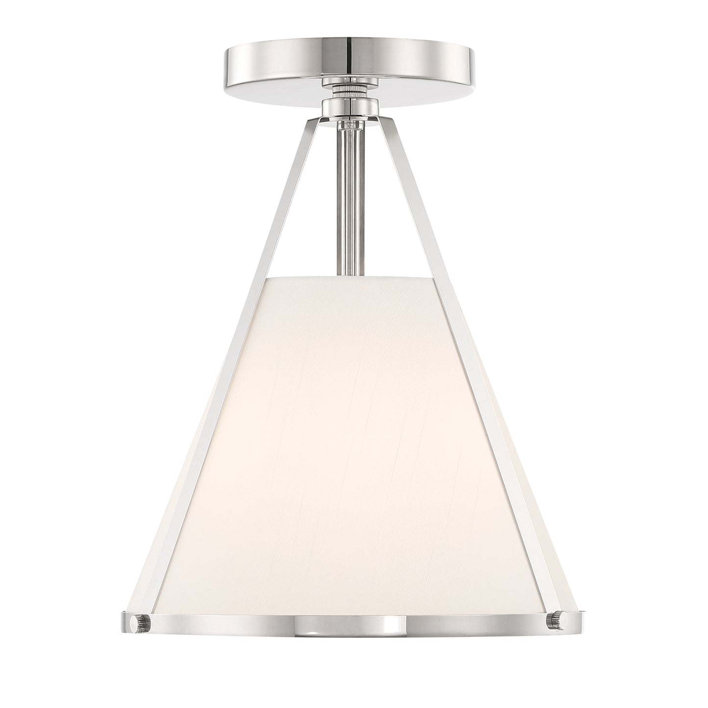 Crystorama Fulton 1 Light Polished Nickel Semi Flush Mount FUL-900-PN_CEILING