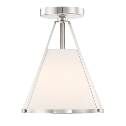 Crystorama Fulton 1 Light Polished Nickel Semi Flush Mount FUL-900-PN_CEILING