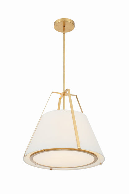 Crystorama Fulton 3 Light Antique Gold Pendant FUL-904-GA