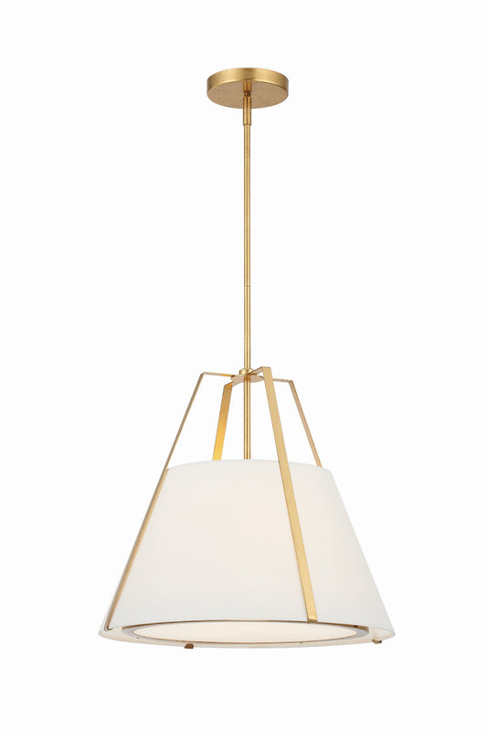 Crystorama Fulton 3 Light Antique Gold Pendant FUL-904-GA