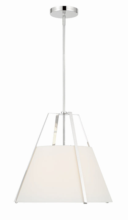 Crystorama Fulton 3 Light Polished Nickel Pendant FUL-904-PN