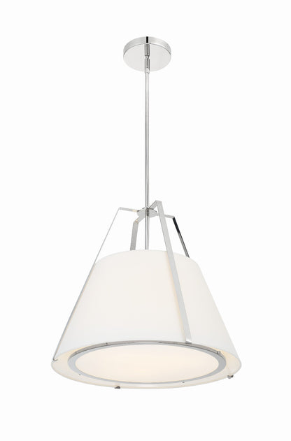 Crystorama Fulton 3 Light Polished Nickel Pendant FUL-904-PN