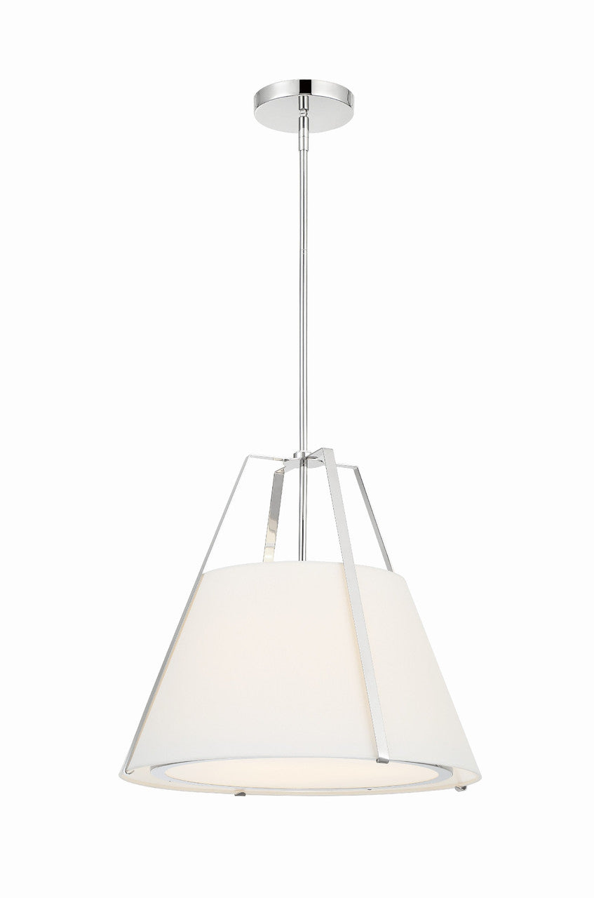 Crystorama Fulton 3 Light Polished Nickel Pendant FUL-904-PN