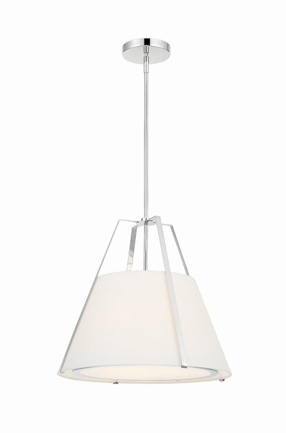 Crystorama Fulton 3 Light Polished Nickel Pendant FUL-904-PN