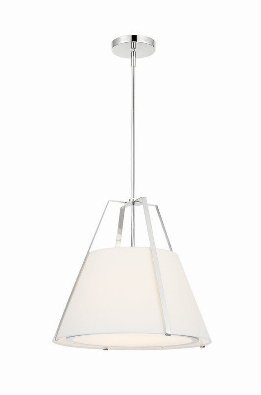 Crystorama Fulton 3 Light Polished Nickel Pendant FUL-904-PN