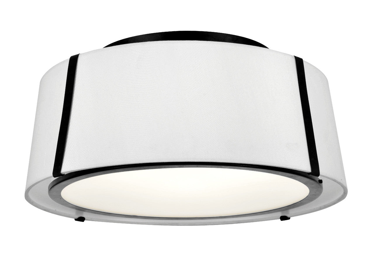 Crystorama Fulton 3 Light Matte Black Ceiling Mount FUL-905-BK