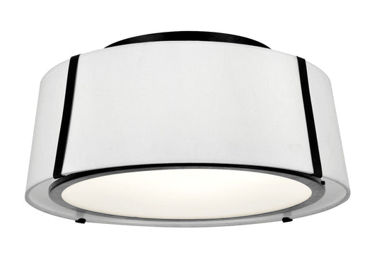 Crystorama Fulton 3 Light Matte Black Ceiling Mount FUL-905-BK