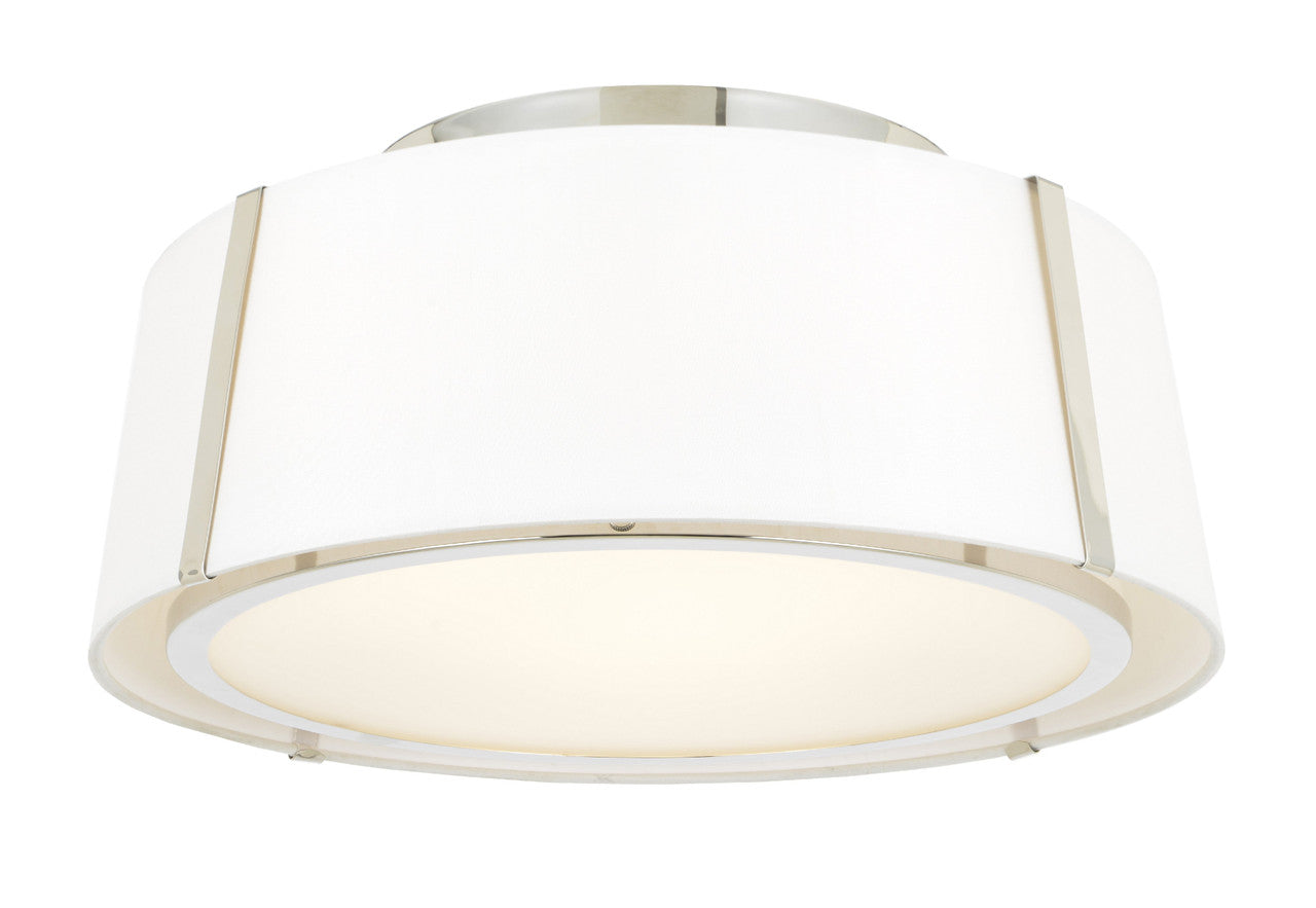 Crystorama Fulton 3 Light Polished Nickel Ceiling Mount FUL-905-PN