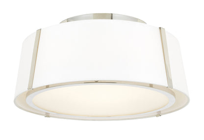 Crystorama Fulton 3 Light Polished Nickel Ceiling Mount FUL-905-PN