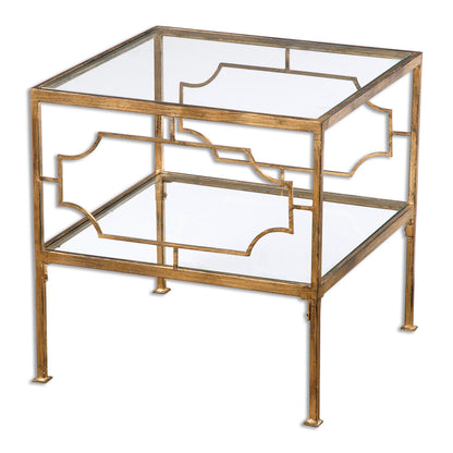 Uttermost Genell Gold Cube Table 24477