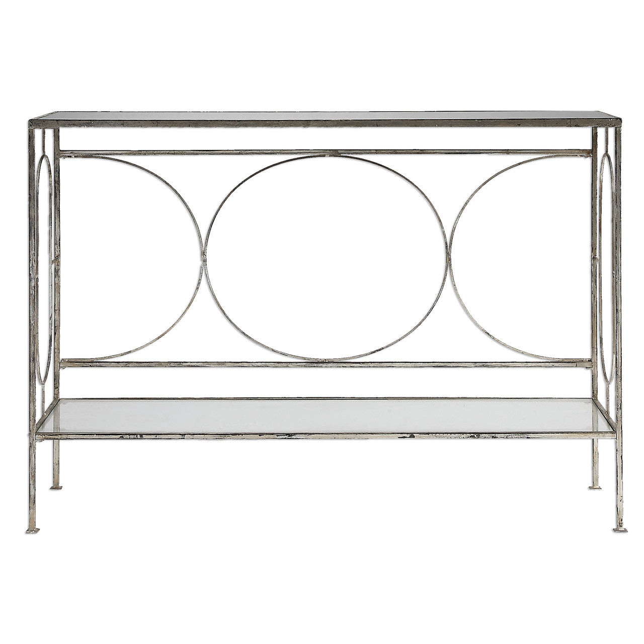 Uttermost Luano Silver Console Table 24541