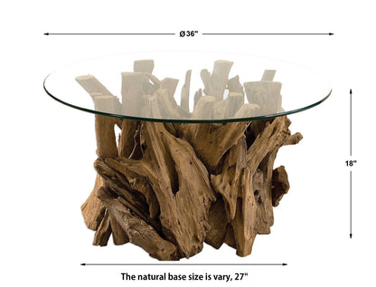 Uttermost Driftwood Glass Top Cocktail Table 25519