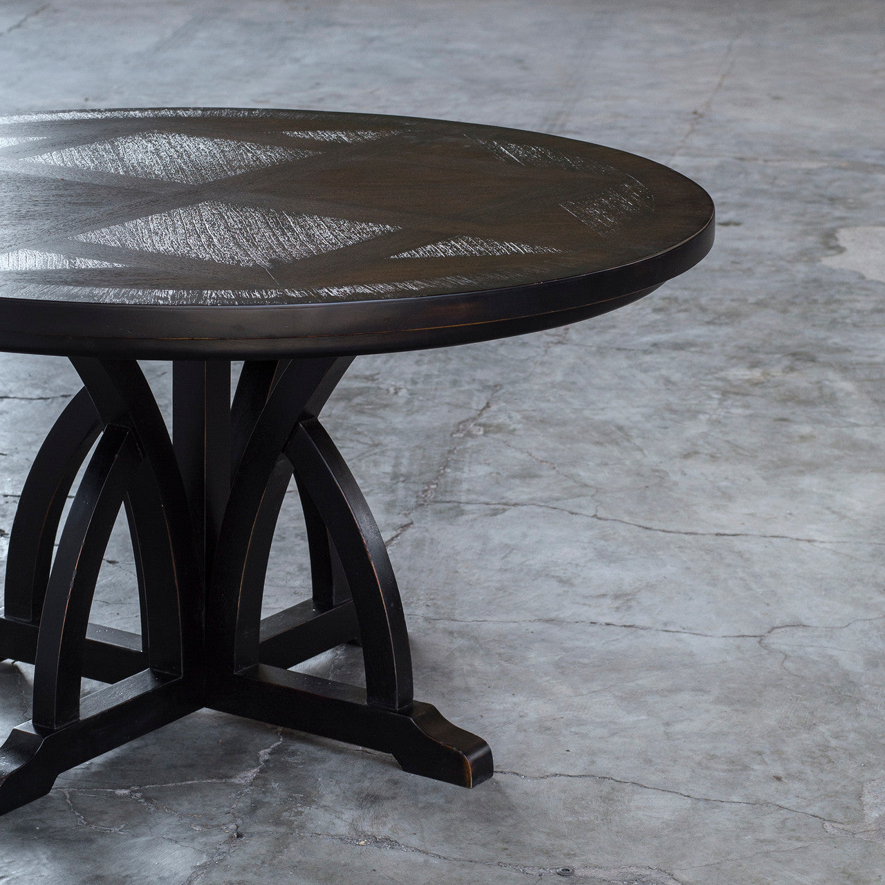 Uttermost Maiva Round Black Dining Table 25861