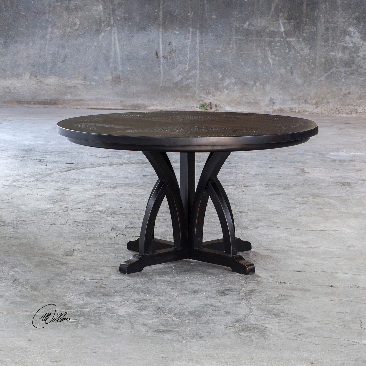 Uttermost Maiva Round Black Dining Table 25861