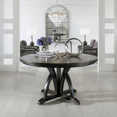 Uttermost Maiva Round Black Dining Table 25861