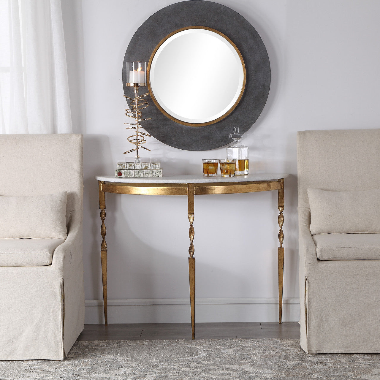 Uttermost Imelda Demilune Console Table 24881