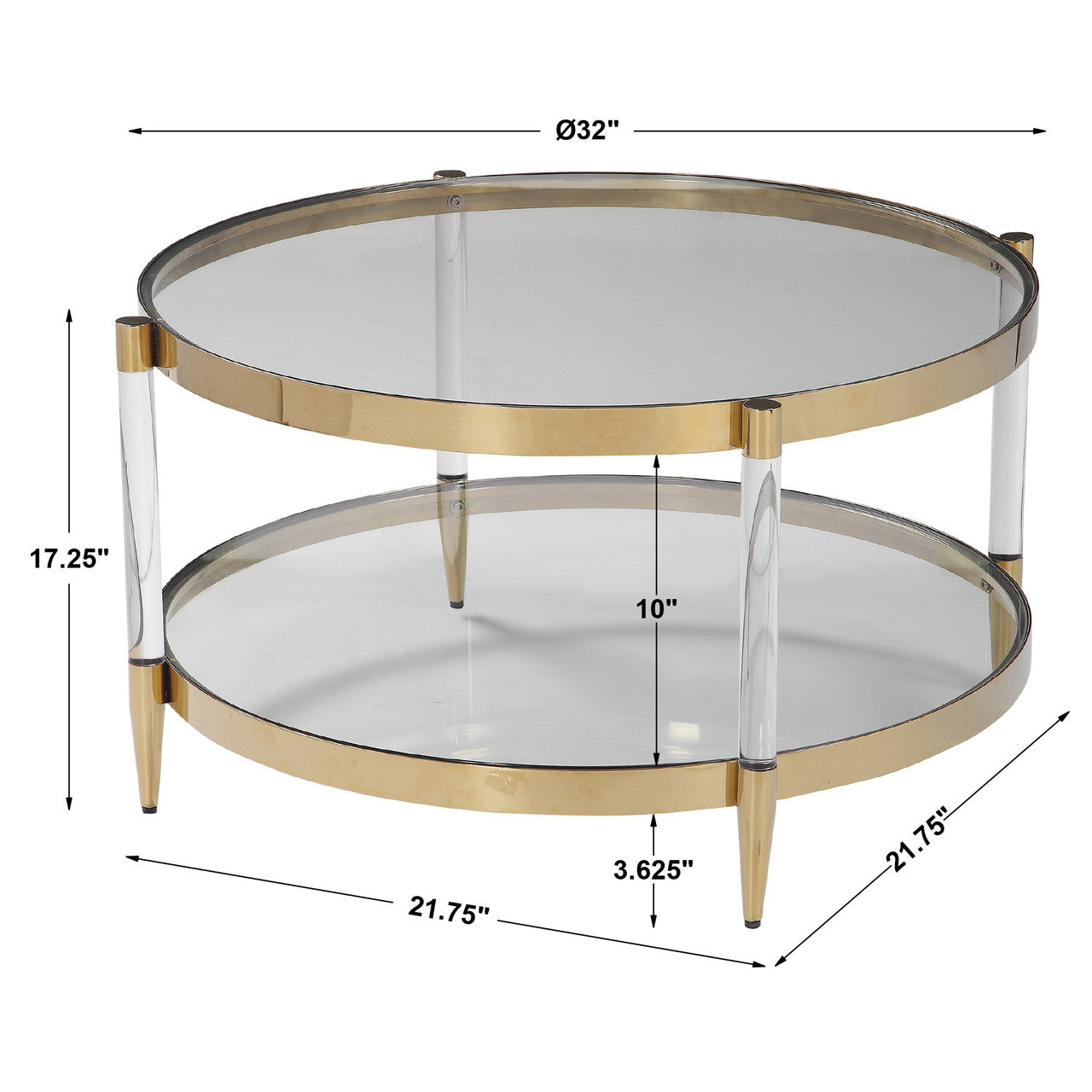 Uttermost Kellen Glass Coffee Table 24895