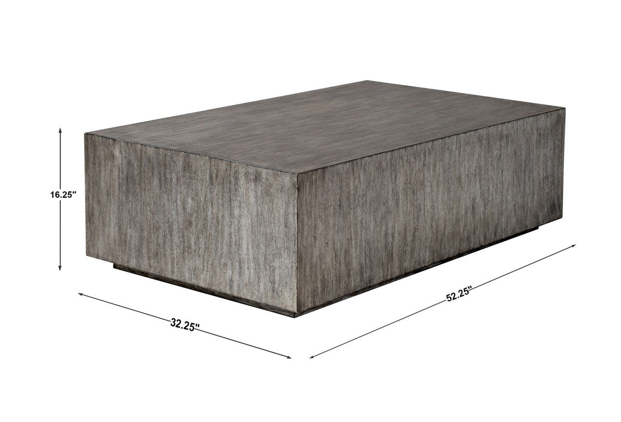 Uttermost Kareem Modern Gray Coffee Table 25443